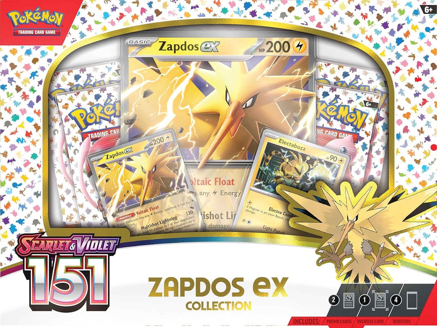 ポケモンカードゲーム PRECIOS COLECTOR BOX Pokémon TCG Scarlet & Violet 3.5 Pokémon 151 Zapdos Ex Box